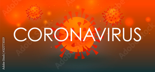 2019-nCov novel coronavirus concept responsible for asian flu outbreak and coronaviruses influenza as dangerous flu strain cases as a pandemic. Vector illustration red and black colored