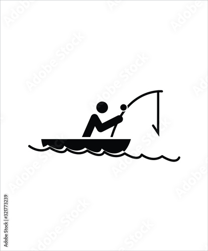 fishing icon,vector best flat fishing icon.