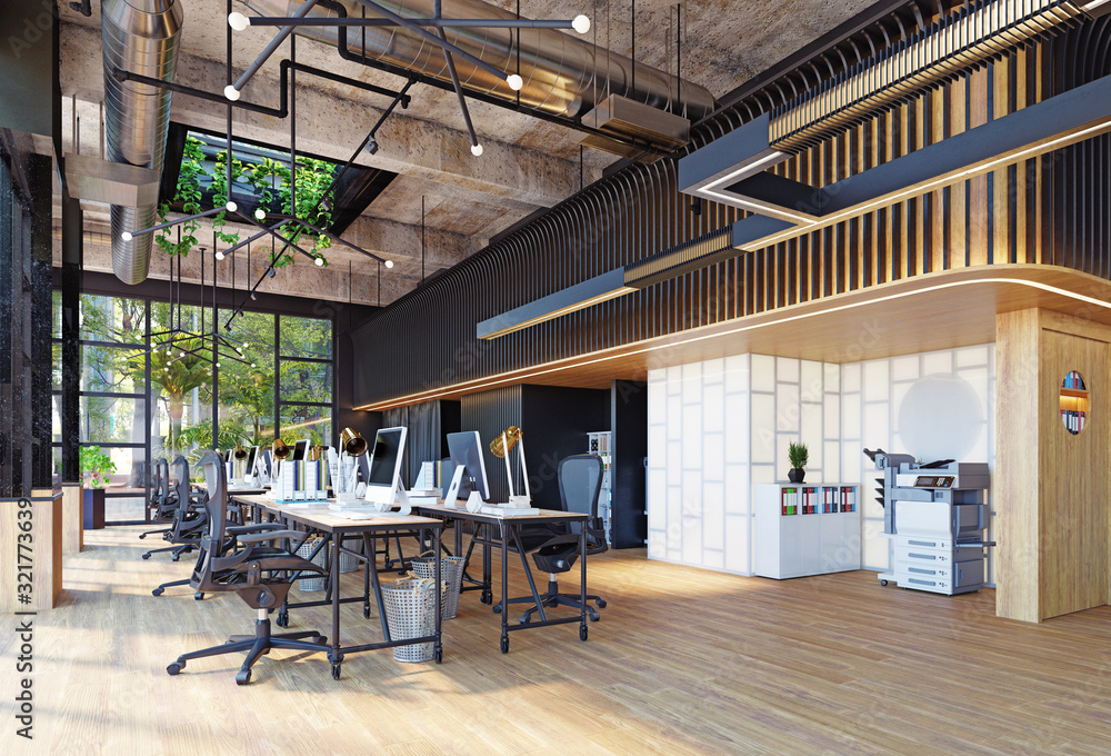 Naklejka premium modern office interior,