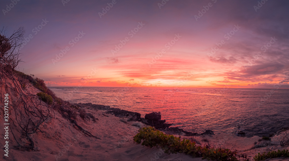 Panoramic Ocean Sunset