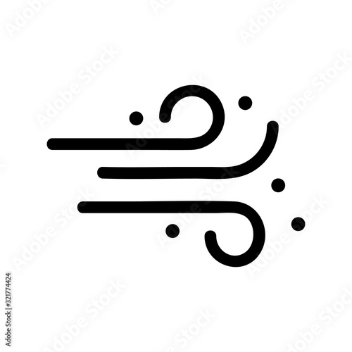 the smell of the icon vector. Thin line sign. Isolated contour symbol illustration