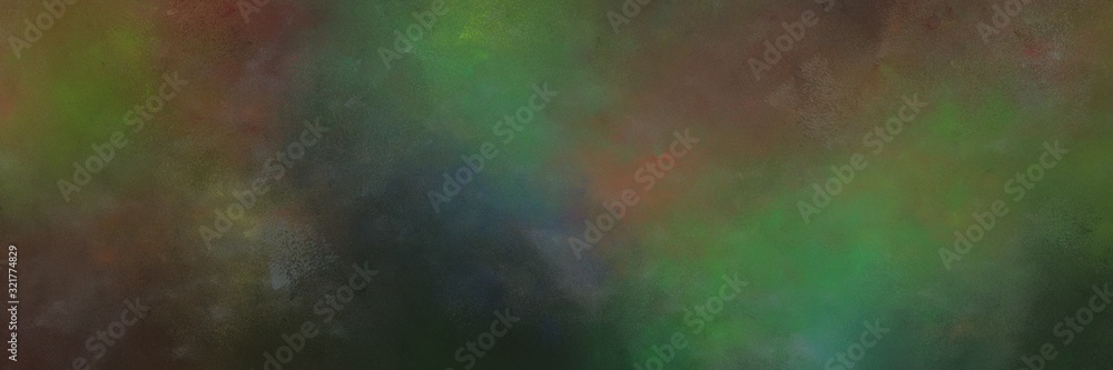 colorful grungy painting background graphic with dark olive green, very dark green and pastel brown colors and space for text or image. can be used as background or texture