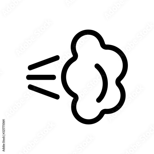 the smell of the icon vector. Thin line sign. Isolated contour symbol illustration