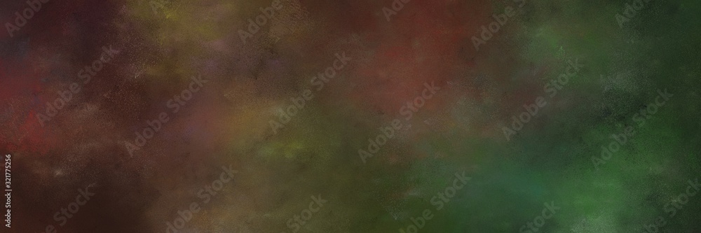 old mauve, very dark green and pastel brown colored vintage abstract painted background with space for text or image. can be used as background or texture