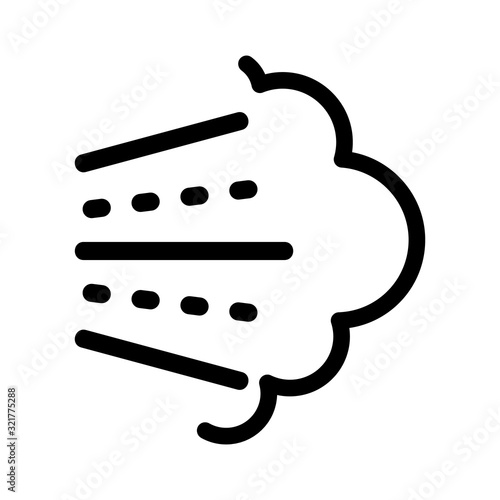 the smell of the icon vector. Thin line sign. Isolated contour symbol illustration