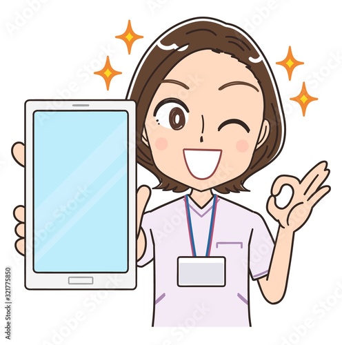 ナース 看護師 白衣 イラスト マンガ アニメ 先輩