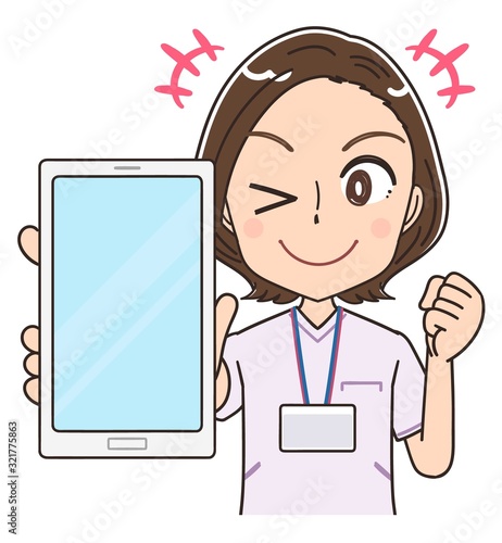 ナース 看護師 白衣 イラスト マンガ アニメ 先輩