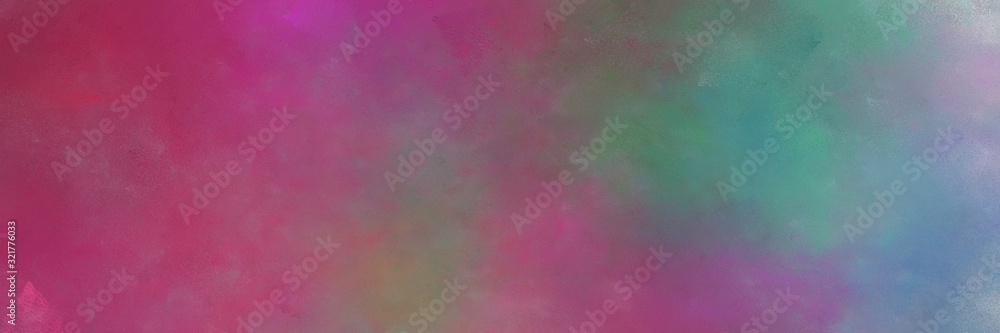 vintage abstract painted background with antique fuchsia, light slate gray and blue chill colors and space for text or image. can be used as card, poster or background texture