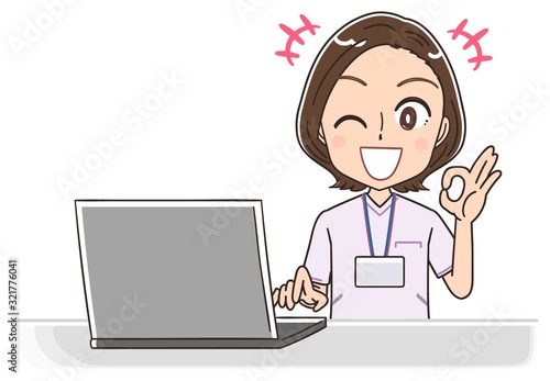 ナース 看護師 白衣 イラスト マンガ アニメ 先輩