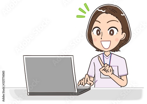 ナース 看護師 白衣 イラスト マンガ アニメ 先輩