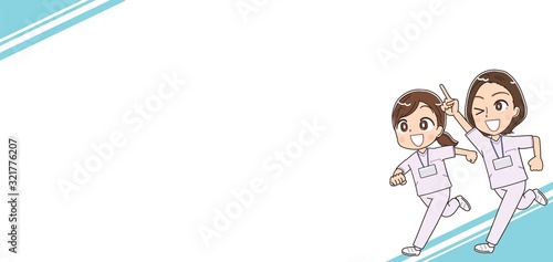 ナース 看護師 白衣 イラスト マンガ アニメ 先輩