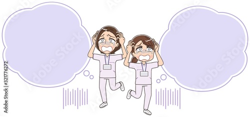 ナース 看護師 白衣 イラスト マンガ アニメ 先輩