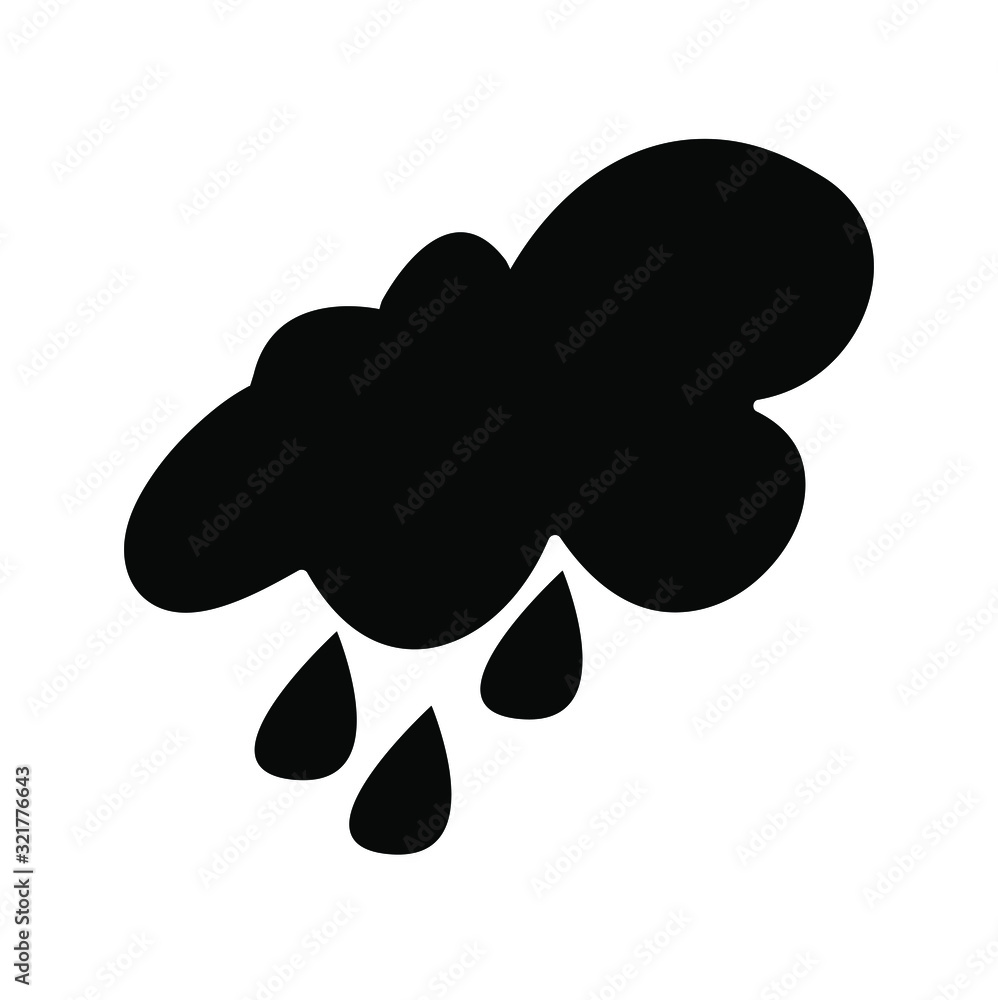 rainy icon on white background rainy icon on white background
