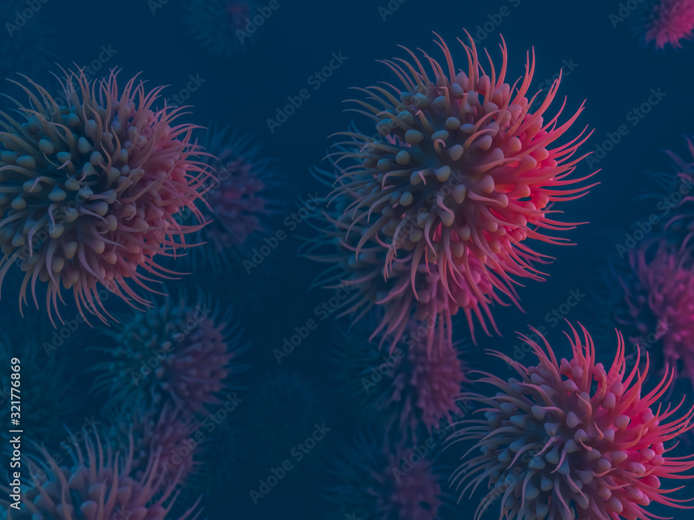 China pathogen respiratory coronavirus 2019-ncov flu. Pandemic risk concept. 3D China pathogen respiratory coronavirus 2019-ncov flu. Pandemic risk concept. 3D