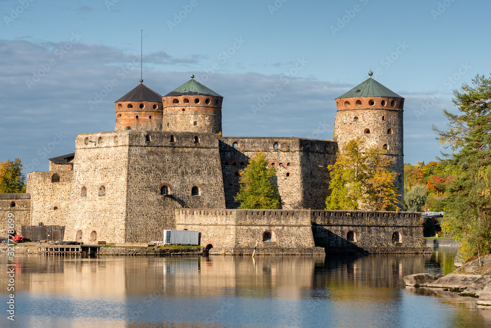 Medieval Olavinlinna castle in Savonlinna, Finland