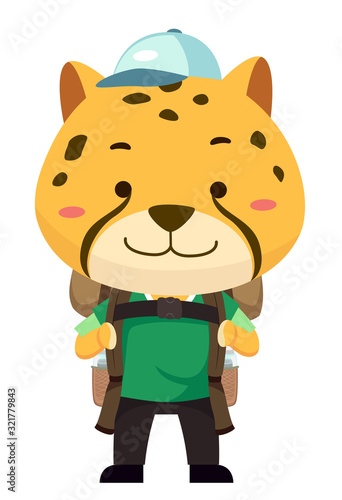 Cheetah Travel Illustration