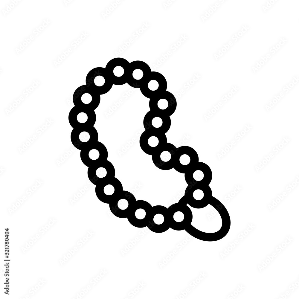 Rosary icon vector. Thin line sign. Isolated contour symbol illustration