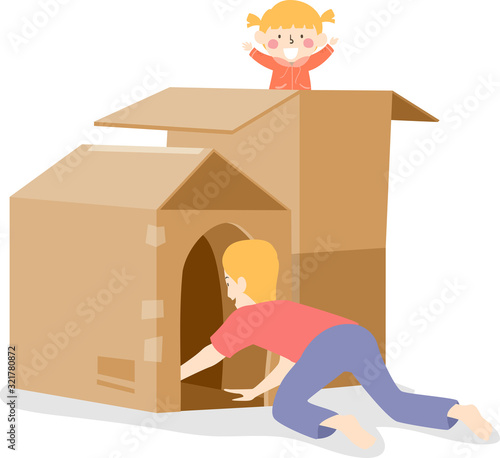 Kid Girl Man Father Play Bo...