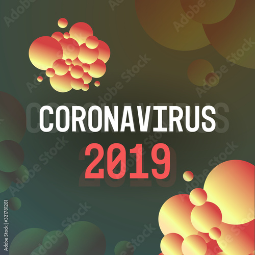 Coronavirus danger public health risk disease epidemic MERS-CoV flu spreading floating influenza virus cells wuhan 2019-nCoV bacteria icon vector illustration