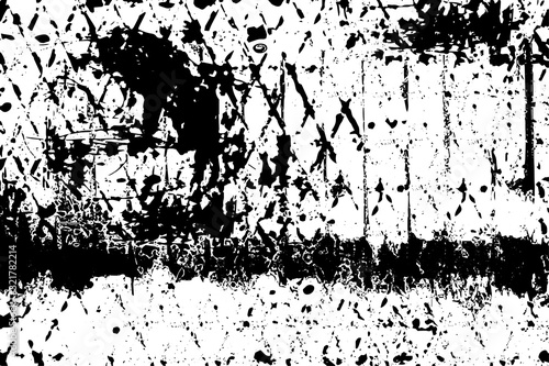 Grunge black and white. Pattern of old, faded basics