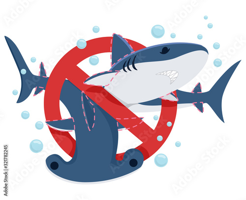 Stop Shark Finning Illustra...