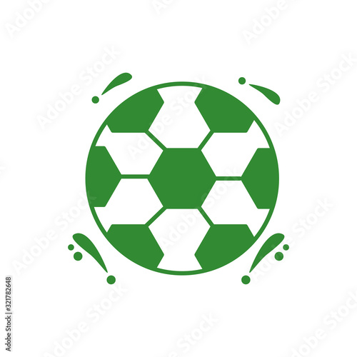 soccer balloon sport isolated icon