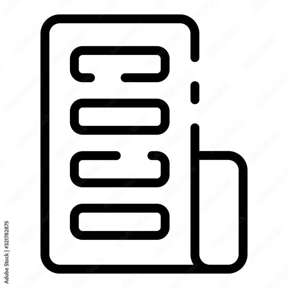 Tablet flex screen icon. Outline tablet flex screen vector icon for web design isolated on white background Tablet flex screen icon. Outline tablet flex screen vector icon for web design isolated on white background