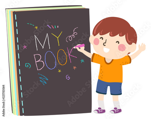 Kid Boy Write My Book Illus...