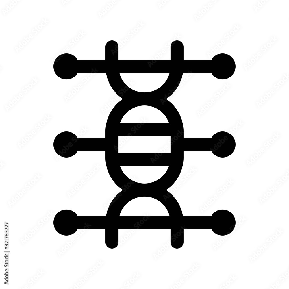 corona virus related genetics vector in solid design