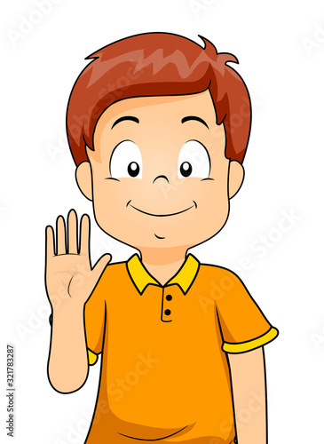 Kid Boy Sign Language Numbe...