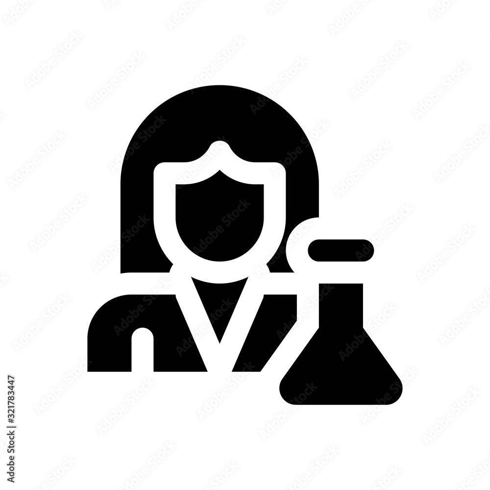 corona virus related lady doctor with flask vector in solid design, corona virus related lady doctor with flask vector in solid design,