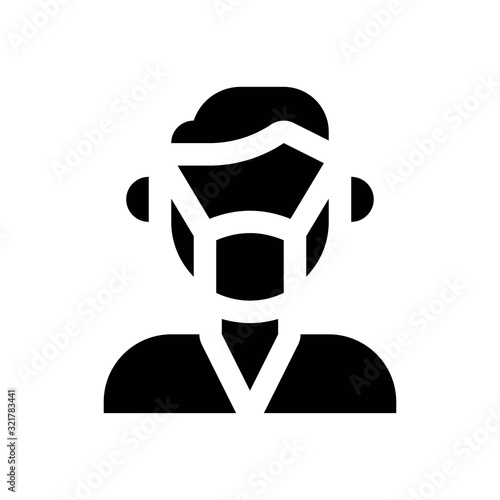 corona virus related gents doctor with face mask vector in solid design,