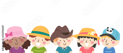 Kids Hat Day Illustration