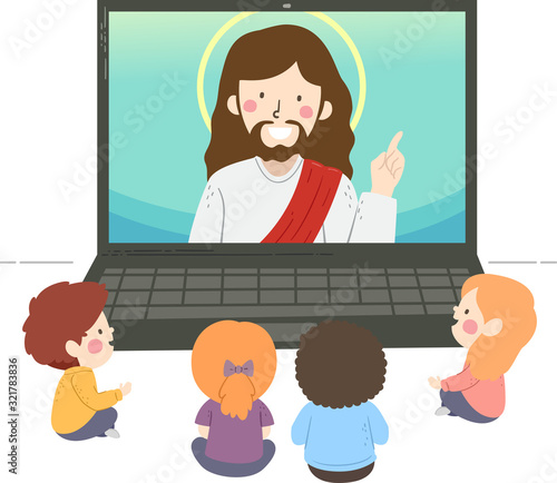 Kids Watch Jesus Laptop Ill...