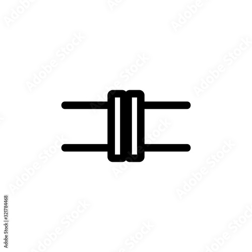 Plumbing pipe icon vector. Thin line sign. Isolated contour symbol illustration