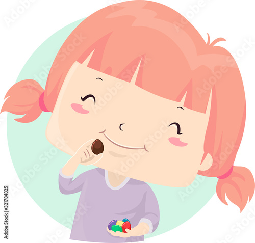 Kid Girl Easter Egg Chocola...