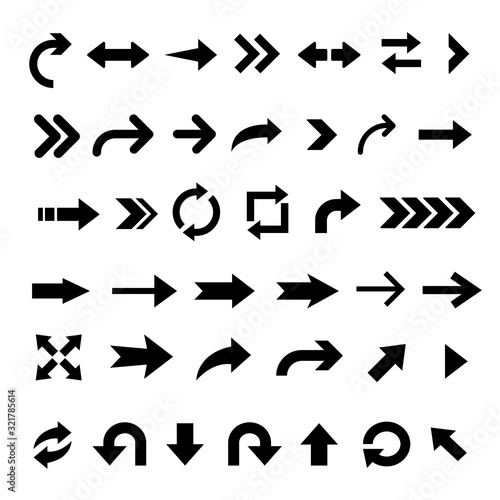 Arrow icon Big set of vector flat arrows. Collection of concept arrows for web design, mobile apps, interface and more.