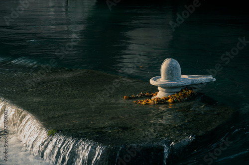 Shivling in the middle of river Ganga