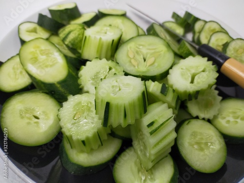  closeup cucumber slices