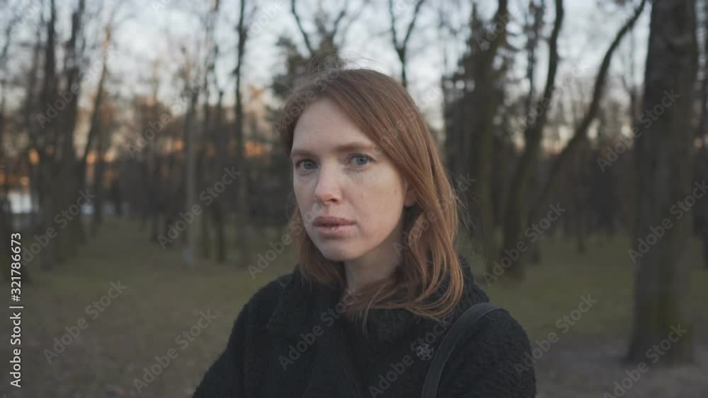 Close-up portrait of a sad young woman Close-up portrait of a sad young woman
