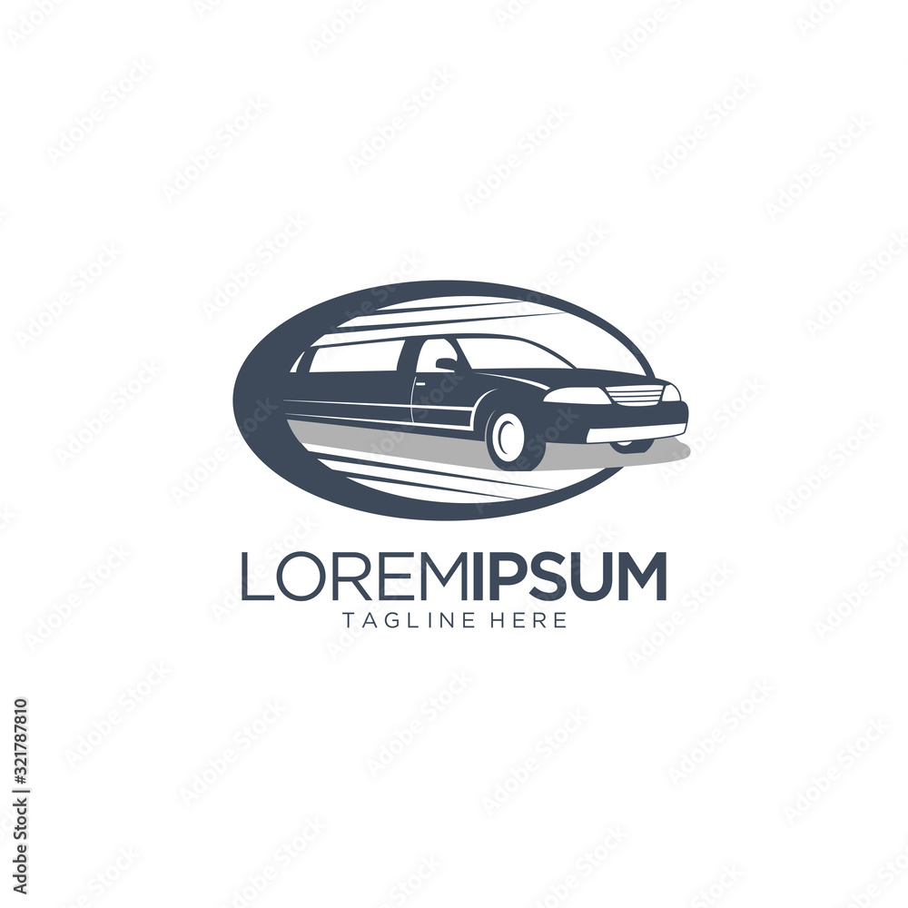 Limousine Car Logo Design Vector Template