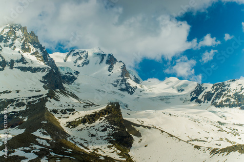 Gran Paradiso peak and National Park in Italy, Aosta Valley. summer scene