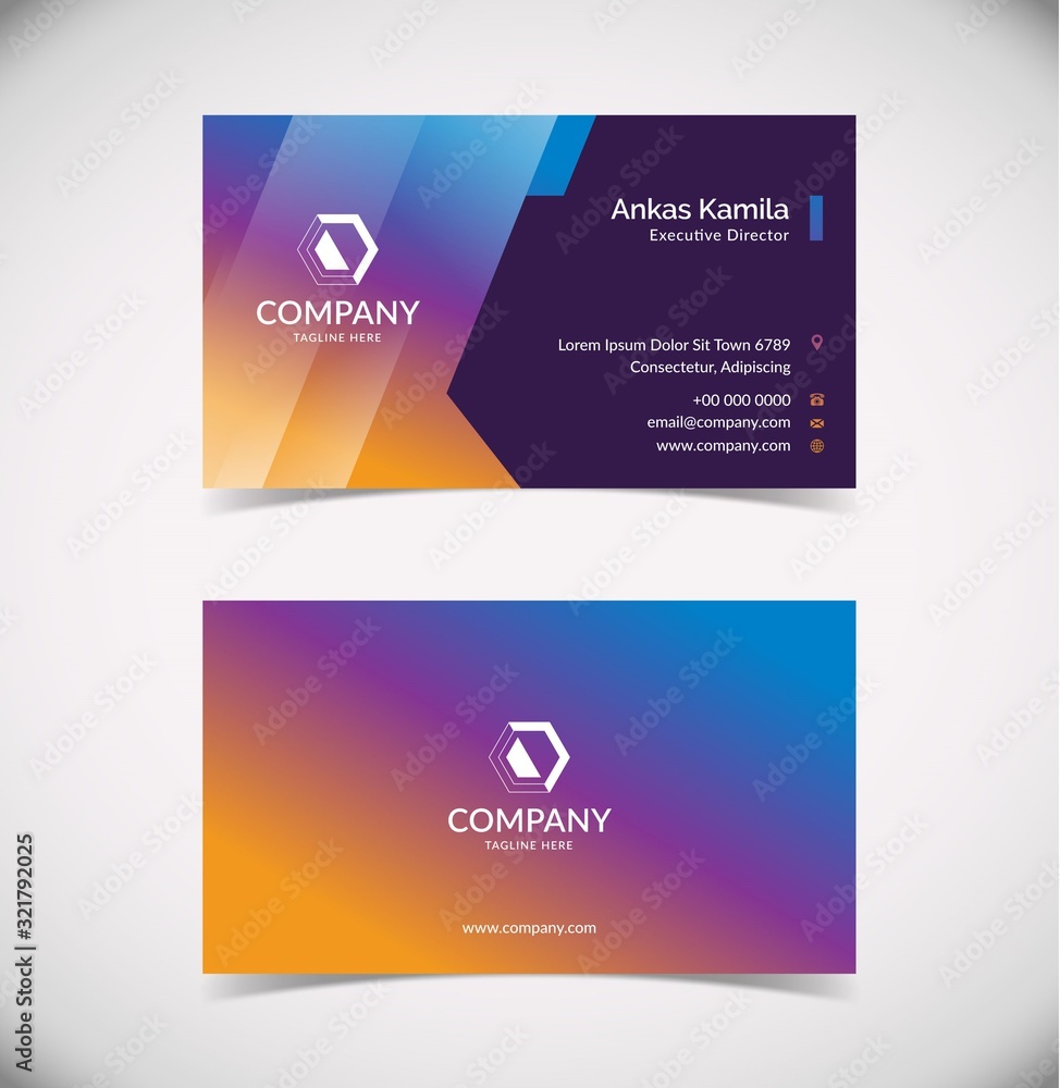 Modern Geometric Business Card Template Modern Geometric Business Card Template