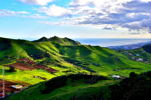 Green hills from the viewpoint of Jardina in San Cristobal de La Laguna photo