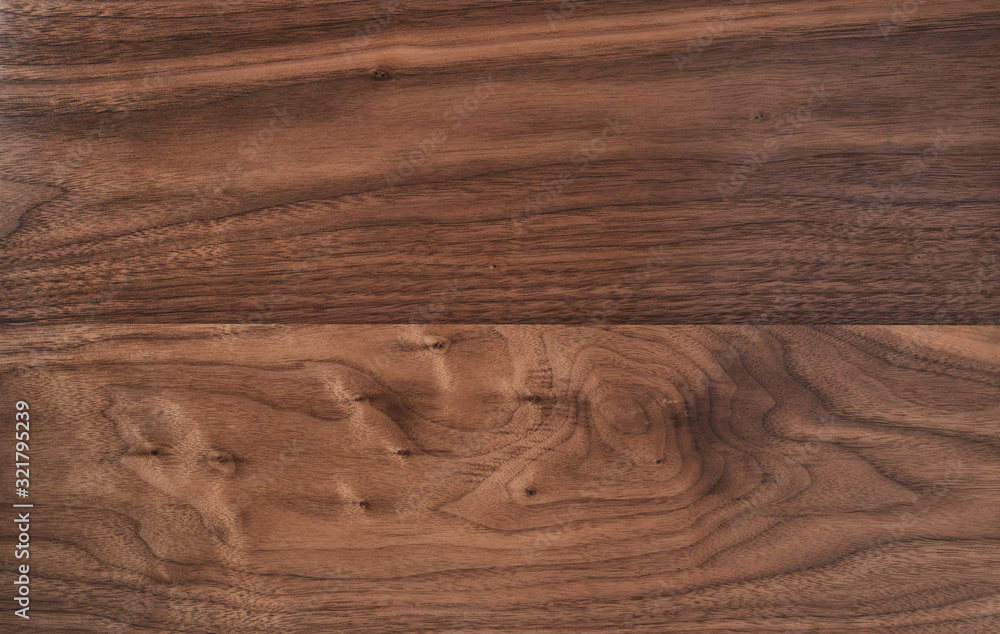 Texture of black walnut surface with oil finish Texture of black walnut surface with oil finish