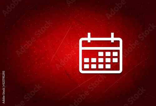 Calendar icon modern trendy abstract red background illustration