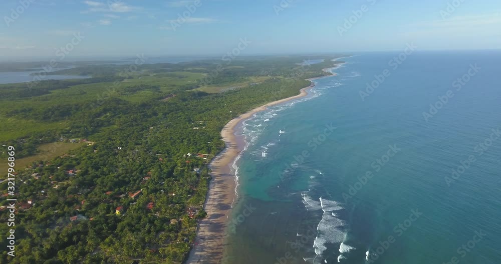 Aerial view of Algodões beach, on the Maraú peninsula, one of the most popular tourist destinations in the state of Bahia. Brazil Aerial view of Algodões beach, on the Maraú peninsula, one of the most popular tourist destinations in the state of Bahia. Brazil