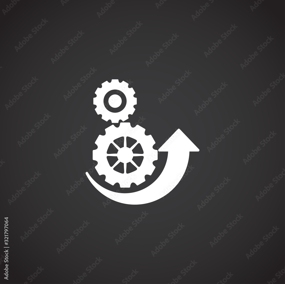 Gear icon on background for graphic and web design. Creative illustration concept symbol for web or mobile app Gear icon on background for graphic and web design. Creative illustration concept symbol for web or mobile app