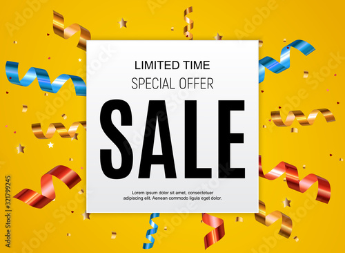 Abstract Party Sale Background. Vector Illustration