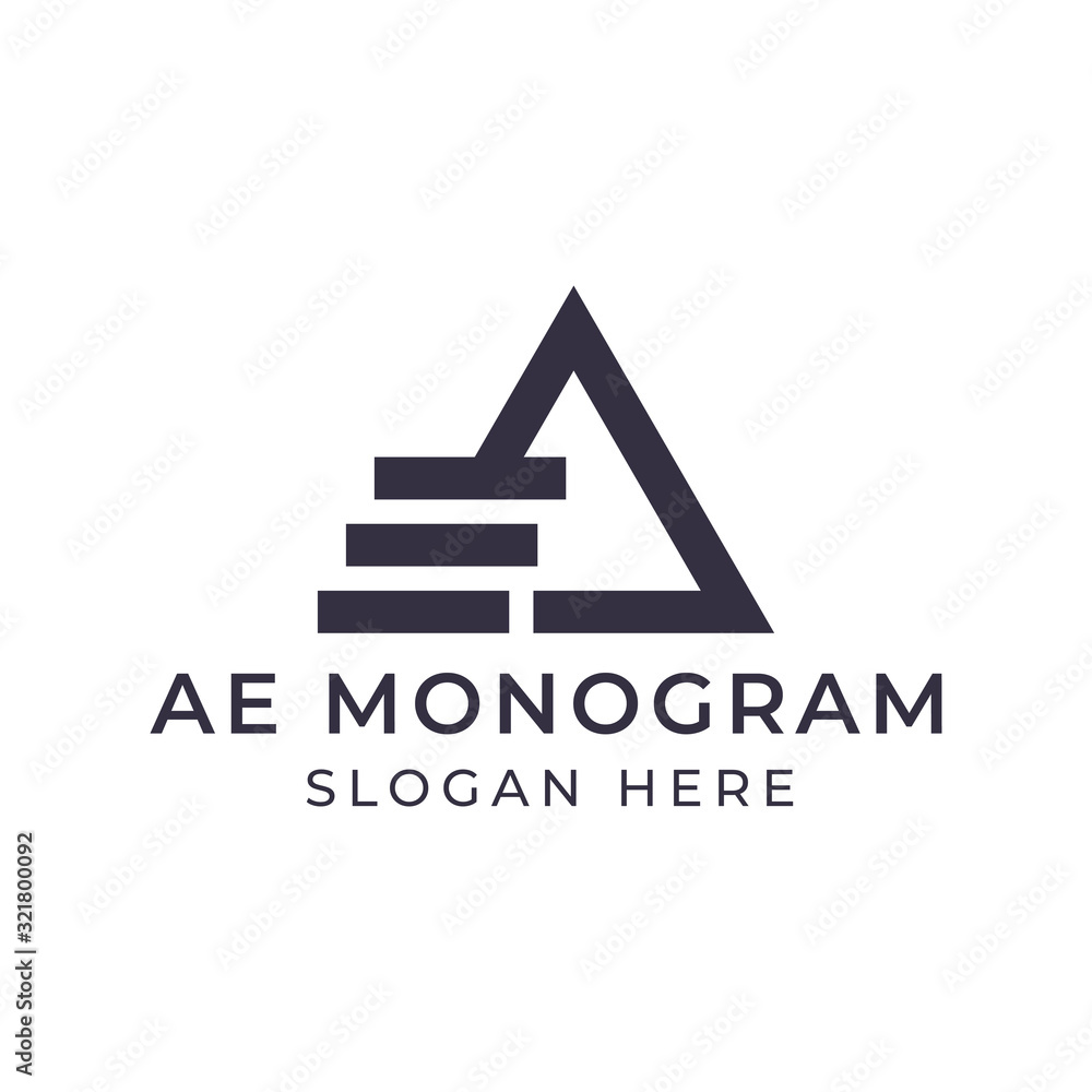 Letter A and E Monogram logo design Stock Vector | Adobe Stock